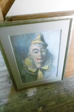 schilderij clown, Antiek en Kunst, Ophalen