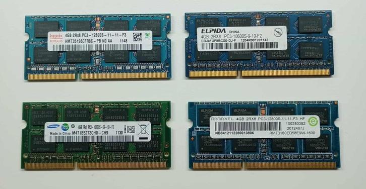 Laptop Geheugen 4GB - 2RX8 PC3, Computers en Software, RAM geheugen, Gebruikt, Laptop, 4 GB, Ophalen of Verzenden