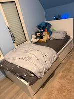 Malm 1 persoonsbed wit, Enlèvement, Comme neuf, Blanc