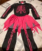 Set de déguisement squelette avec jupe, col 128, Enfants & Bébés, Costumes de carnaval & Déguisements, Comme neuf, Fille, 122 à 128