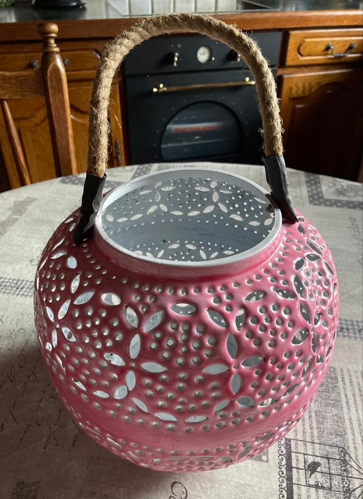 Grote porseleinen theelichthouder/bloempot 81/30/24 cm, Ophalen, Overige materialen, 25 tot 50 cm, Overige kleuren