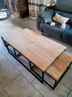 Table de salon 3 pièces Maisons du Monde, Métal, 100 à 150 cm, Moins de 50 cm, Modern landelijk