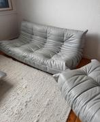 Ligne Roset Togo bank 3-delige 3-zitsset en voetenbank, Ophalen of Verzenden, Gebruikt, Driepersoons, Leer