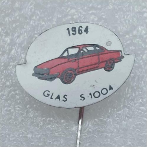 SP0762 Speldje 1964 Glas S1004 rood, Verzamelen, Speldjes, Pins en Buttons, Gebruikt, Ophalen of Verzenden