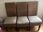 Eetkamerstoelen rotan, Huis en Inrichting, Ophalen, Gebruikt, Bruin, Riet of Rotan