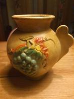 Keramische Vaas druiven met oor .Vintage, Enlèvement ou Envoi