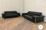 GRATIS LEVERING HEEL BE  Montel Leer Bankstel 3 + 2,5 Zits