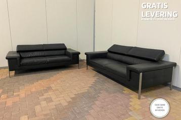 GRATIS LEVERING HEEL BE  Montel Leer Bankstel 3 + 2,5 Zits beschikbaar voor biedingen