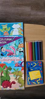 3 kleurboeken en 20 kleurpotloden, Ophalen of Verzenden, Zo goed als nieuw