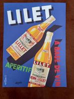 vintage karton reclamebord LILLET aperitief, Ophalen of Verzenden, Zo goed als nieuw, Reclamebord