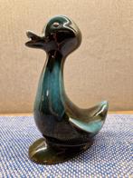 Vintage geglazuurde terracotta beeldje van eend, Verzamelen, Ophalen of Verzenden