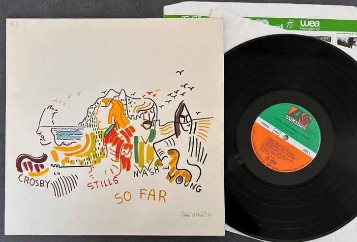 CROSBY STILLS NASH & YOUNG - So far ( LP; NMINT ), Cd's en Dvd's, Vinyl | Rock, Zo goed als nieuw, Poprock, 12 inch, Verzenden