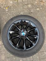 Set zwarte BMW velgen met winterbanden, Ophalen, 16 inch, Winterbanden, Velg(en)