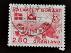 Groenland 1986 - onafhankelijke postdienst Groenland - vlag, Postzegels en Munten, Ophalen of Verzenden, Denemarken, Gestempeld