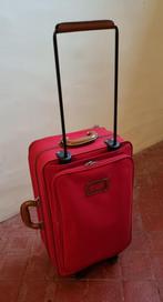 Lancels rode koffer, Handtassen en Accessoires, Koffers, Ophalen, Uitschuifbare handgreep, 50 tot 60 cm, Leer