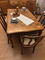 Tafel en stoelen, Huis en Inrichting, Ophalen, Gebruikt, 4 tot 6 stoelen