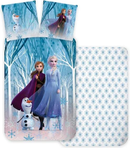 Disney Frozen Dekbedovertrek 140 x 200 - Snowflakes, Kinderen en Baby's, Kinderkamer | Beddengoed, Nieuw, Dekbedovertrek, Blauw