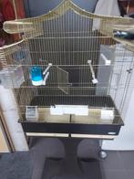 Vogelkooi op voet, Ophalen, Gebruikt, Metaal, Vogelkooi