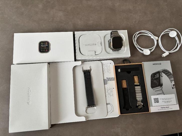 Apple Watch Ultra 2 (GPS + Cellular), Handtassen en Accessoires, Smartwatches, Zo goed als nieuw, Blauw, GPS, Ophalen of Verzenden