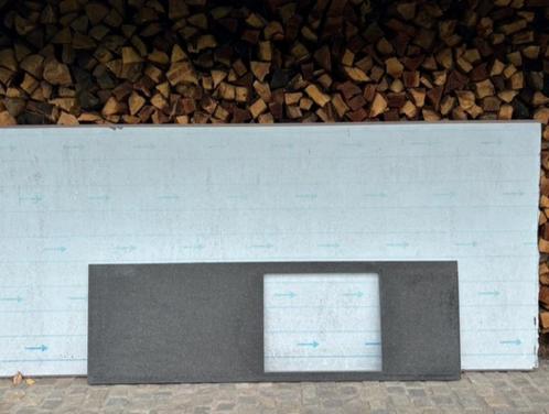 Graniet keukenblad zwart gebrand, Huis en Inrichting, Keuken | Keukenelementen, Zo goed als nieuw, 150 tot 200 cm, 50 tot 75 cm