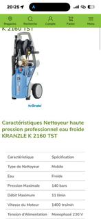 Nettoyeur haute pression professionnel KRANZLE, Jardin & Terrasse, Nettoyeurs haute pression, Enlèvement, Comme neuf