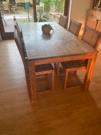 Tafel met 6 stoelen in teak te koop, Huis en Inrichting, Ophalen of Verzenden