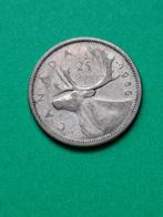 1956 Canada 25 cents in zilver Elizabeth II met kariboe, Verzenden, Noord-Amerika, Losse munt, Zilver