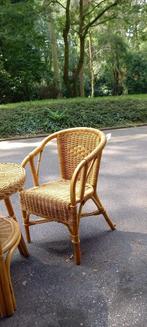 Rieten stoelen en tafels, Tuin en Terras, Ophalen, Zo goed als nieuw