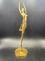 Bronzen/messing beeld danseres, Ophalen of Verzenden, Gebruikt, Overige typen