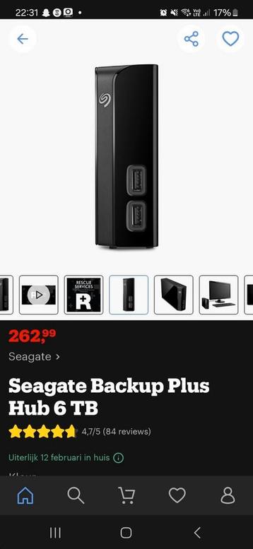 Seagate Backup plus hub 6tb beschikbaar voor biedingen