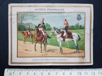 Chromo Armee Française Garde Republicaine à cheval Paard beschikbaar voor biedingen