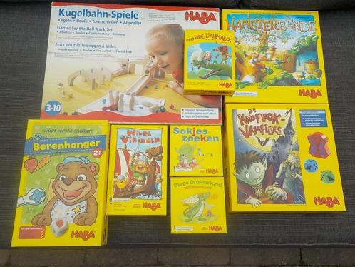 8 hele leuke HABA spellen - compleet en oncompleet, Hobby en Vrije tijd, Gezelschapsspellen | Bordspellen, Gebruikt, Een of twee spelers