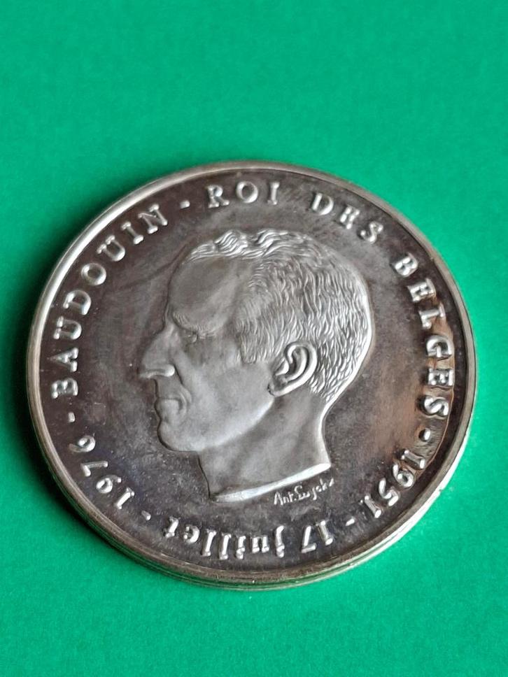 1976 België 250 francs zilver franse versie, 5 recht, Postzegels en Munten, Munten | België, Losse munt, Zilver, Zilver, Verzenden