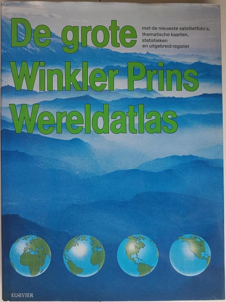 De Grote Winkler Prins wereldatlas - A.F.J. Wubbe - 1987, Boeken, Atlassen en Landkaarten, Zo goed als nieuw, Overige atlassen