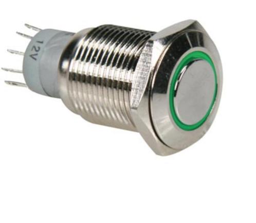 RONDE METALEN DRUKKNOP SPDT 1NO 1NC X2, Hobby en Vrije tijd, Elektronica-componenten, Nieuw, Ophalen of Verzenden