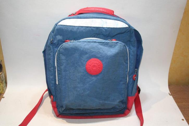Kipling College Up rugzak met 3 vakken + aapje BE, Handtassen en Accessoires, Tassen | Schooltassen, Gebruikt, Rugtas, Verzenden