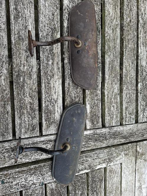 2 oude autospiegels, jaren 40, Antiek en Kunst, Curiosa en Brocante, Ophalen of Verzenden