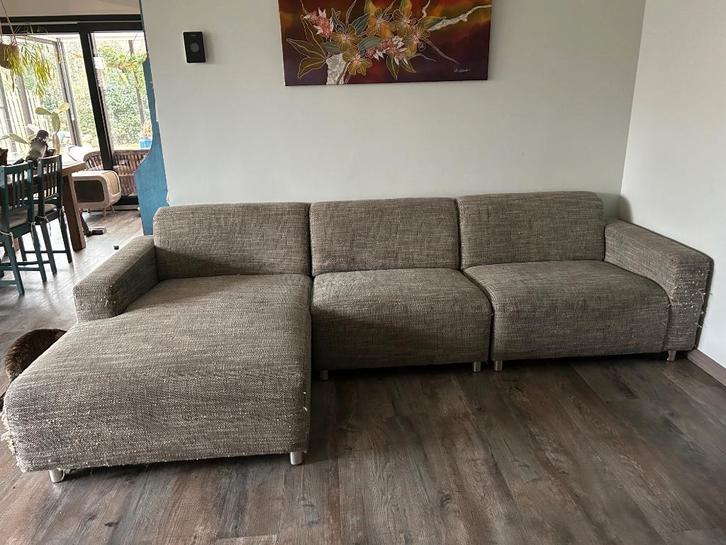 Sofa en tissu gris, Maison & Meubles, Canapés | Salons, Utilisé, Banc d'angle, Quatre personnes ou plus, 250 à 300 cm, 125 à 150 cm