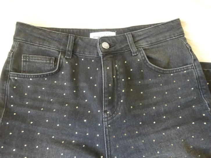 dames jeans met strass lola en liza, Kleding | Dames, Spijkerbroeken en Jeans, Zo goed als nieuw, Zwart, Ophalen