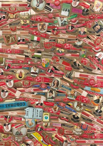 lot van 1000 stuks oude sigarenbandjes  beschikbaar voor biedingen