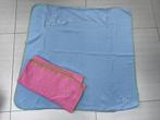 Klein fleece dekentje (roze of blauw), Kinderen en Baby's, Gebruikt, Deken, Ophalen, 85 tot 100 cm