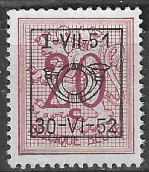 Belgie 1951 - OBP 617pre - Opdruk D - 20 c. (ZG), Timbres & Monnaies, Timbres | Europe | Belgique, Non oblitéré, Envoi