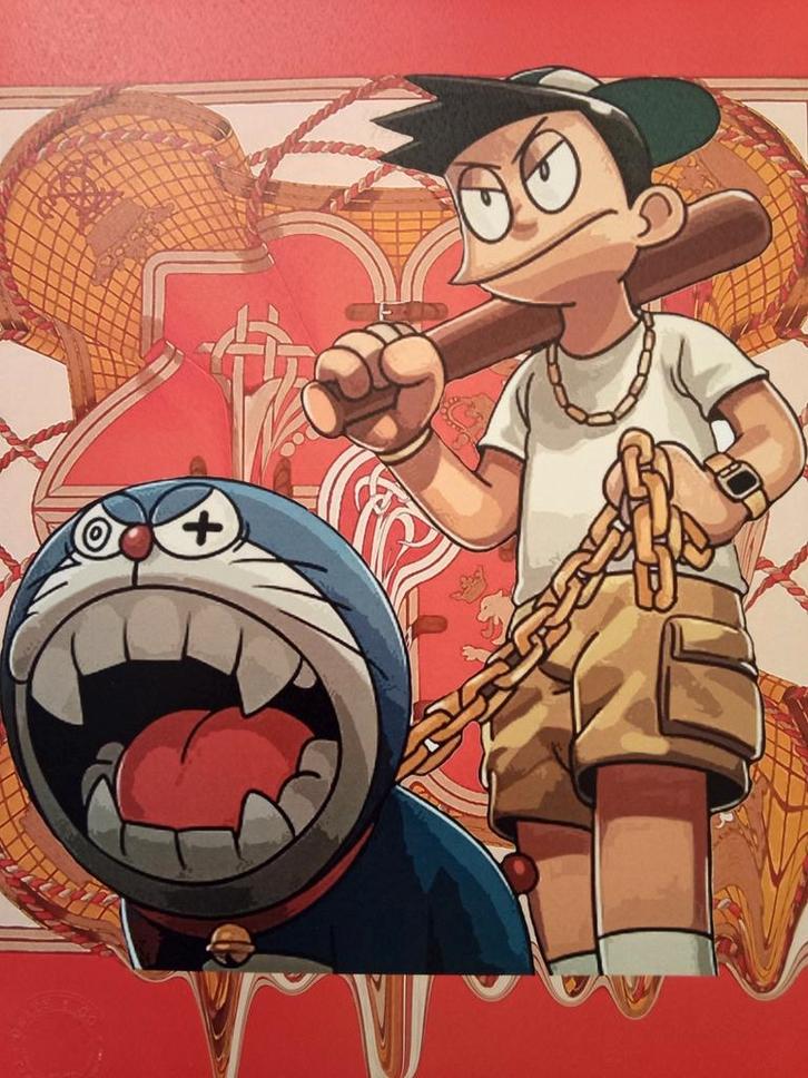 Death nyc: Doreamon, Antiek en Kunst, Kunst | Litho's en Zeefdrukken, Ophalen of Verzenden