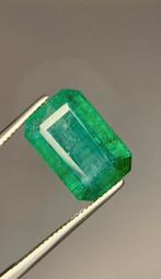 Groen Smaragd van topkwaliteit - 9,40ct met certificaat, Ophalen of Verzenden, Zo goed als nieuw