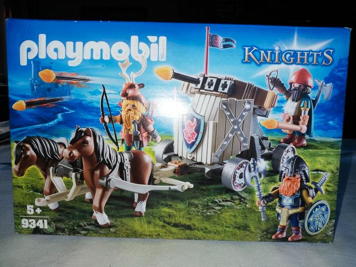 Playmobil 9341 Gevechtstank met ballista en dwergen, Kinderen en Baby's, Speelgoed | Playmobil, Gebruikt, Complete set, Ophalen of Verzenden
