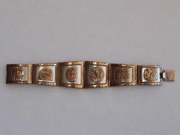VINTAGE 925 STERLING ZILVER TAXCO PANEL ARMBAND  beschikbaar voor biedingen