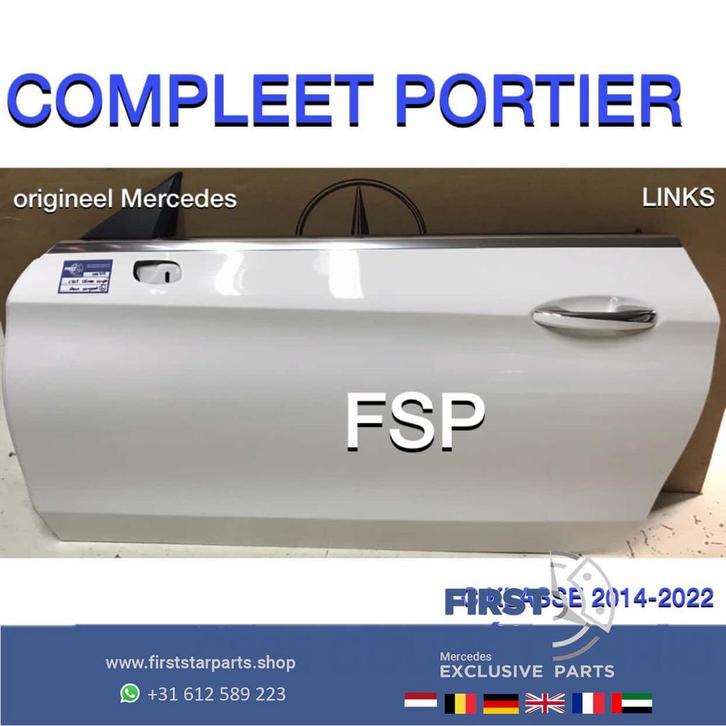W205 C205 COUPÉ CABRIO DEUR COMPLEET WIT LINKER PORTIER Merc, Auto-onderdelen, Carrosserie, Deur, Mercedes-Benz, Links, Gebruikt