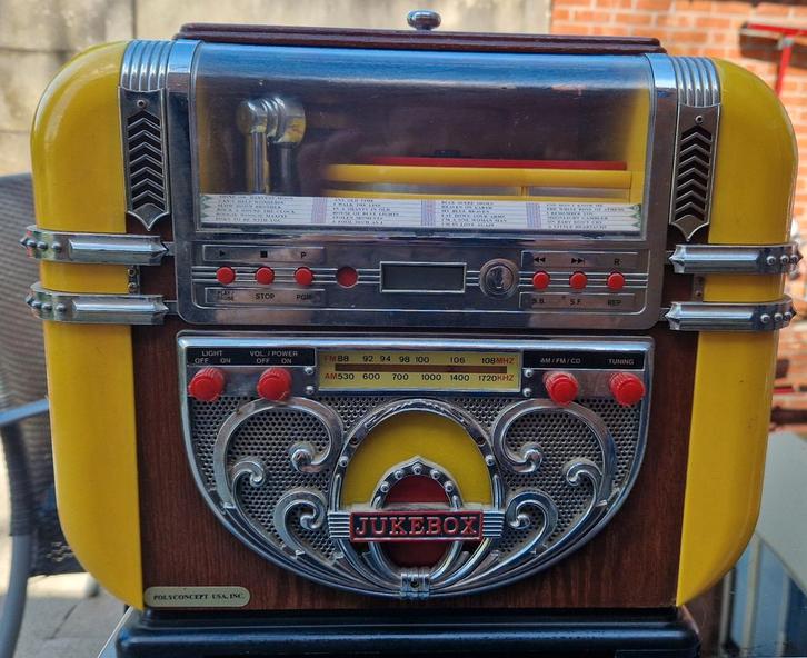 Polyconcept USA retro-stijl jukebox, Verzamelen, Automaten | Jukeboxen, Gebruikt, Overige merken, 1970 tot heden, Ophalen of Verzenden