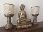 Boeddha set verzilverd brons, Brons, Ophalen