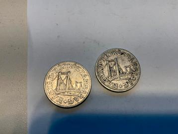 2 Hongaarse 50 fillér-munten uit 1973 en 1975. beschikbaar voor biedingen